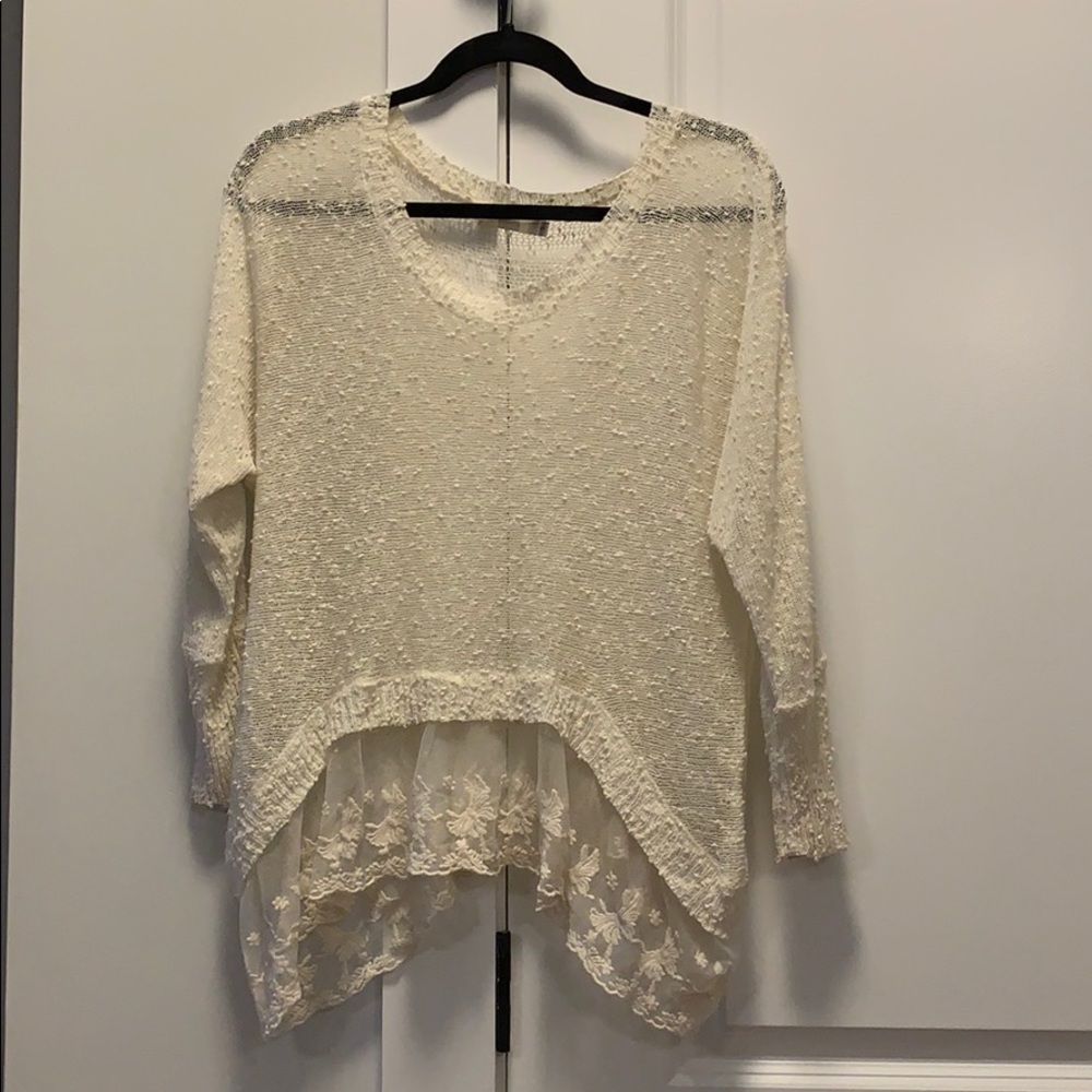 Millau long sleeve sheer top